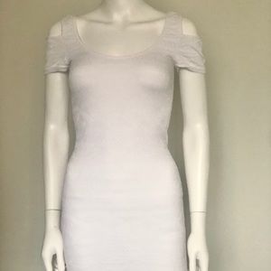 Bebe white bodycon dress